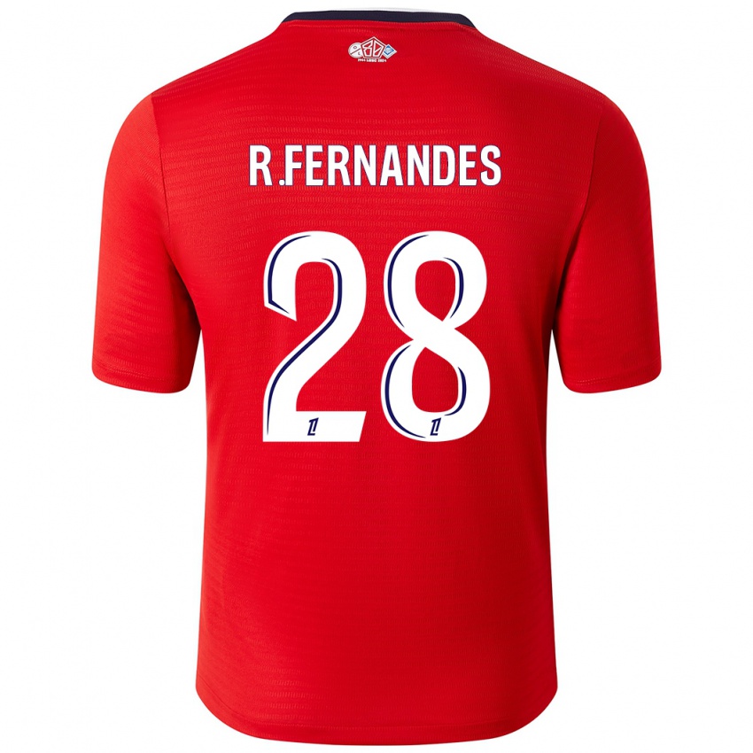 Niño Camiseta Rafael Fernandes #28 Rojo Blanco 1ª Equipación 2024/25 La Camisa Perú