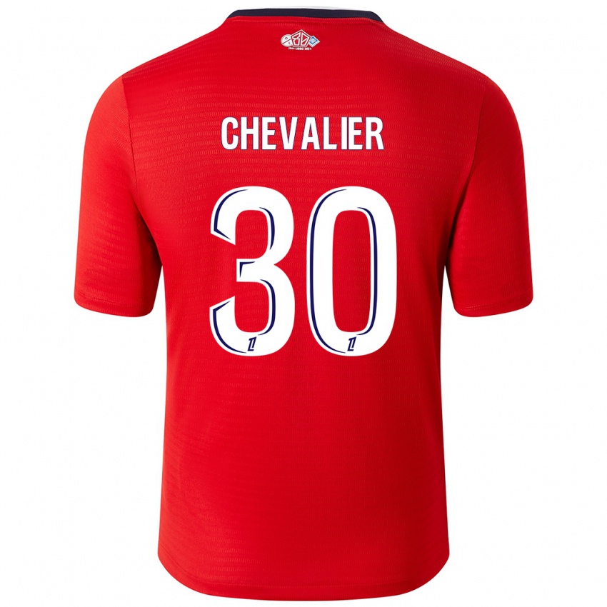 Niño Camiseta Lucas Chevalier #30 Rojo Blanco 1ª Equipación 2024/25 La Camisa Perú