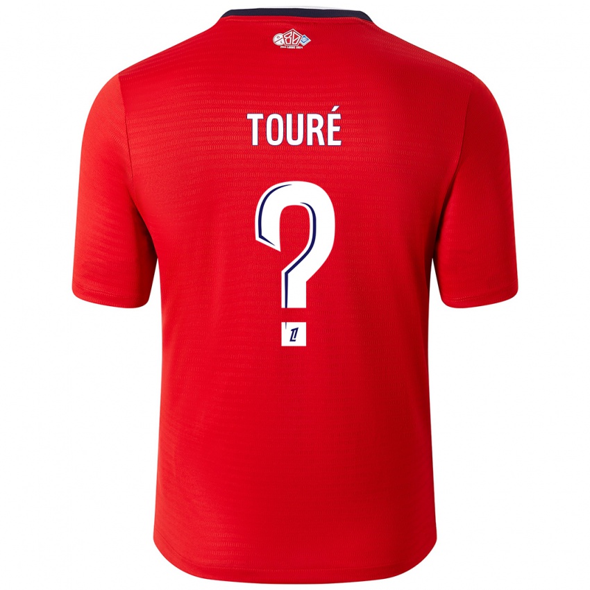 Niño Camiseta Ousmane Touré #0 Rojo Blanco 1ª Equipación 2024/25 La Camisa Perú