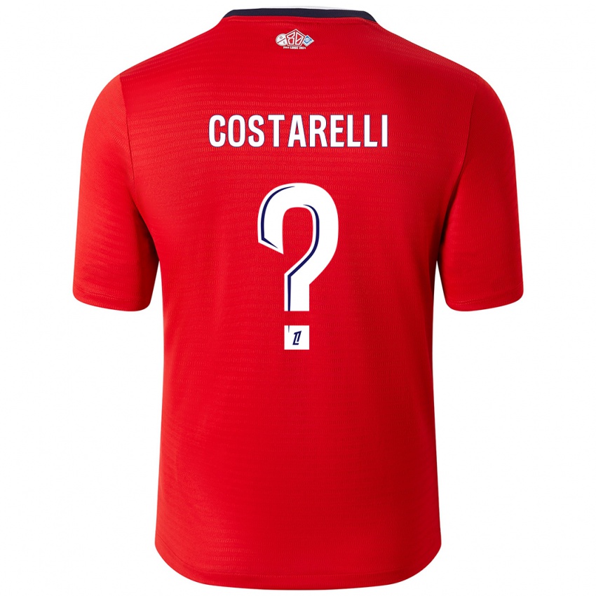 Niño Camiseta Morgan Costarelli #0 Rojo Blanco 1ª Equipación 2024/25 La Camisa Perú