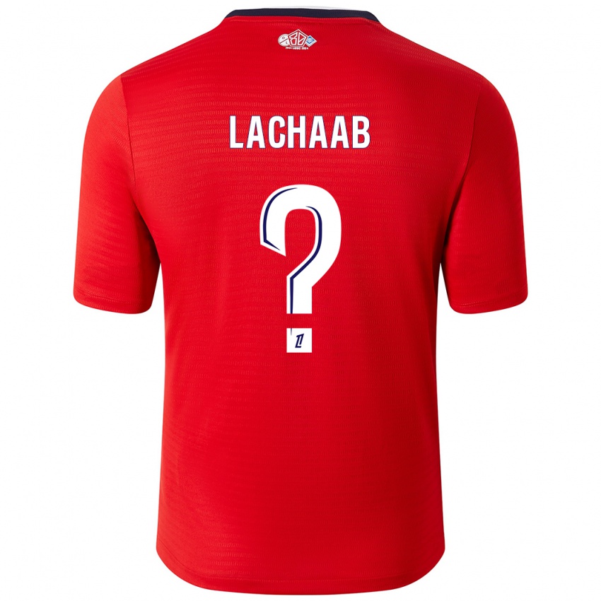 Niño Camiseta Younes Lachaab #0 Rojo Blanco 1ª Equipación 2024/25 La Camisa Perú