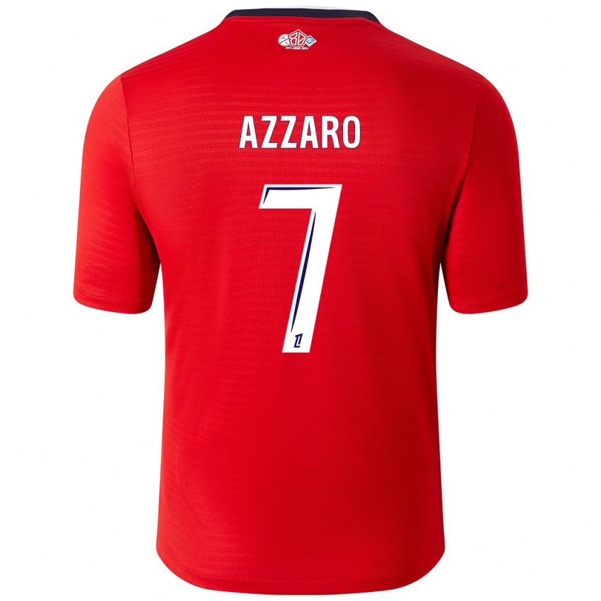 Niño Camiseta Lorena Azzaro #7 Rojo Blanco 1ª Equipación 2024/25 La Camisa Perú