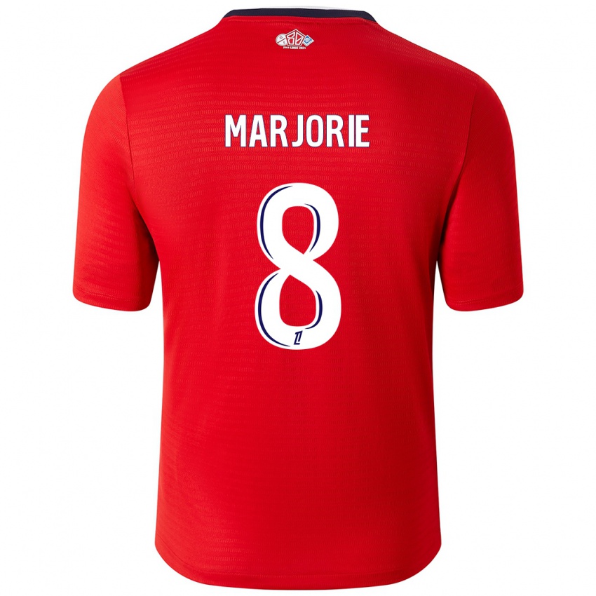 Niño Camiseta Marjorie #8 Rojo Blanco 1ª Equipación 2024/25 La Camisa Perú