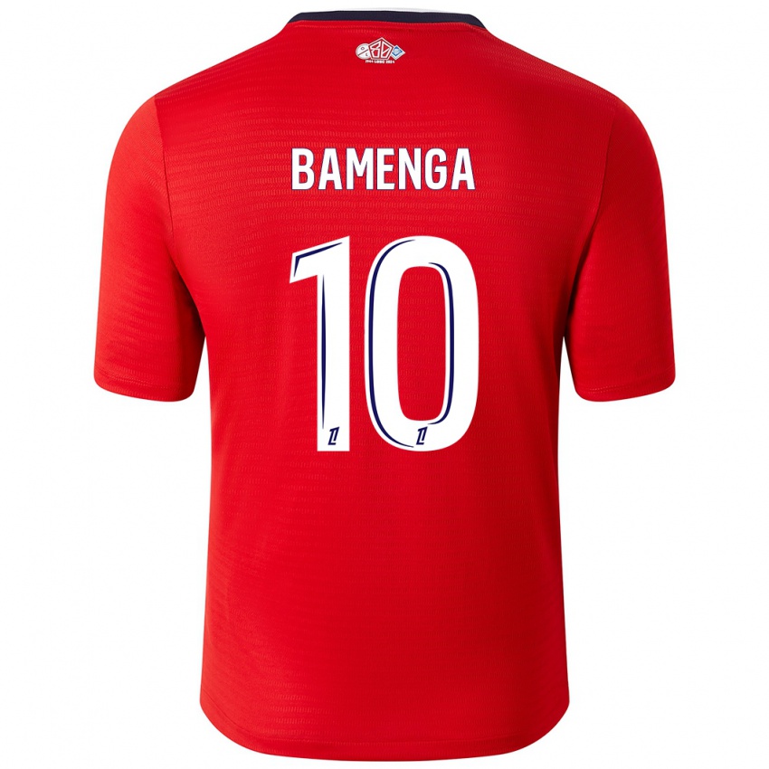 Niño Camiseta Naomie Bamenga #10 Rojo Blanco 1ª Equipación 2024/25 La Camisa Perú