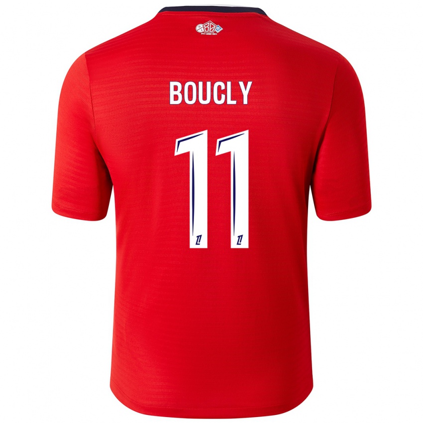 Niño Camiseta Maïté Boucly #11 Rojo Blanco 1ª Equipación 2024/25 La Camisa Perú