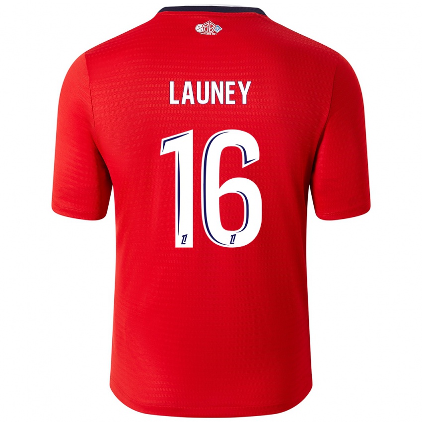 Niño Camiseta Elisa Launey #16 Rojo Blanco 1ª Equipación 2024/25 La Camisa Perú