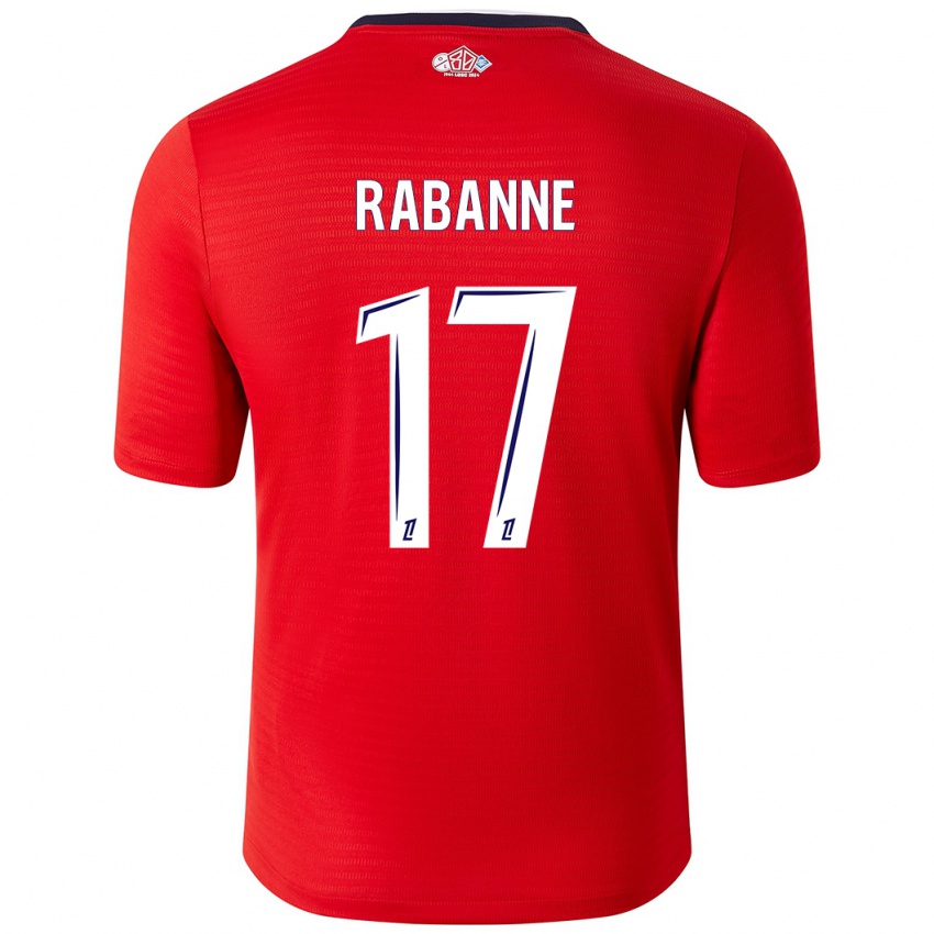 Niño Camiseta Julie Rabanne #17 Rojo Blanco 1ª Equipación 2024/25 La Camisa Perú