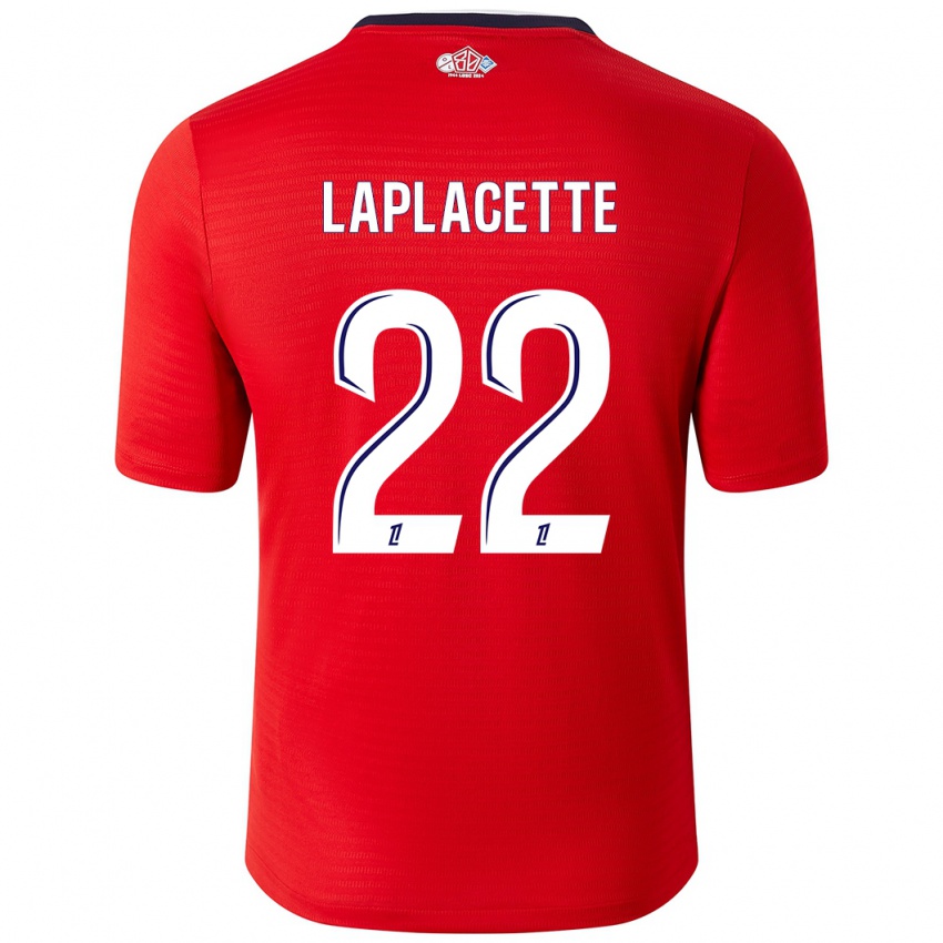 Niño Camiseta Tess Laplacette #22 Rojo Blanco 1ª Equipación 2024/25 La Camisa Perú