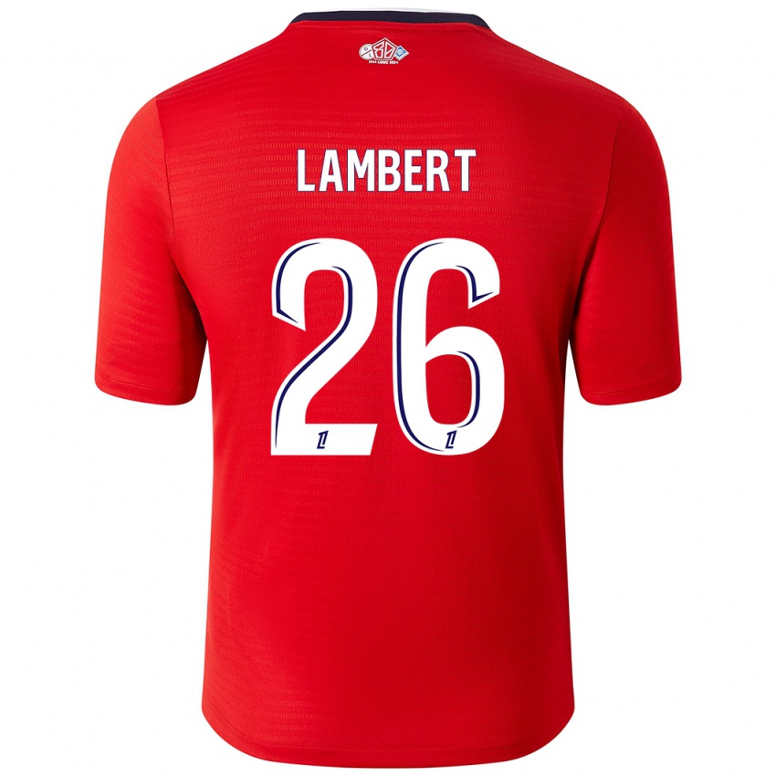 Niño Camiseta Anaïs Lambert #26 Rojo Blanco 1ª Equipación 2024/25 La Camisa Perú