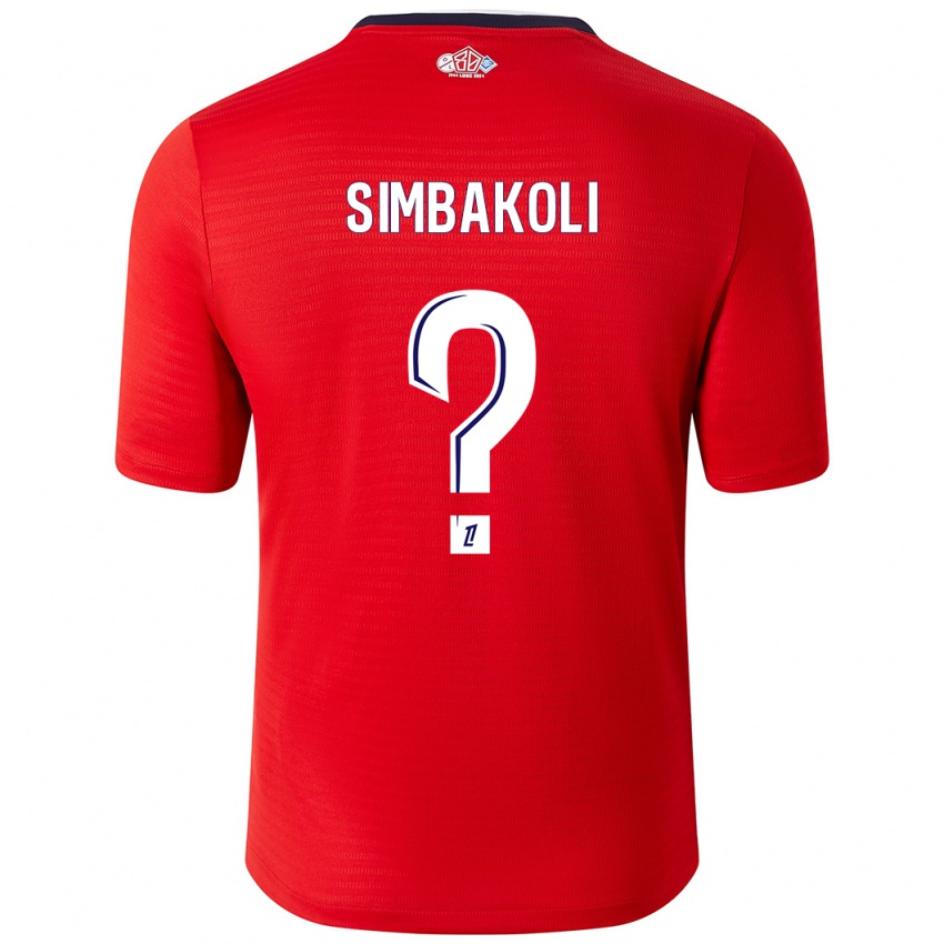 Niño Camiseta Mamadou Simbakoli #0 Rojo Blanco 1ª Equipación 2024/25 La Camisa Perú