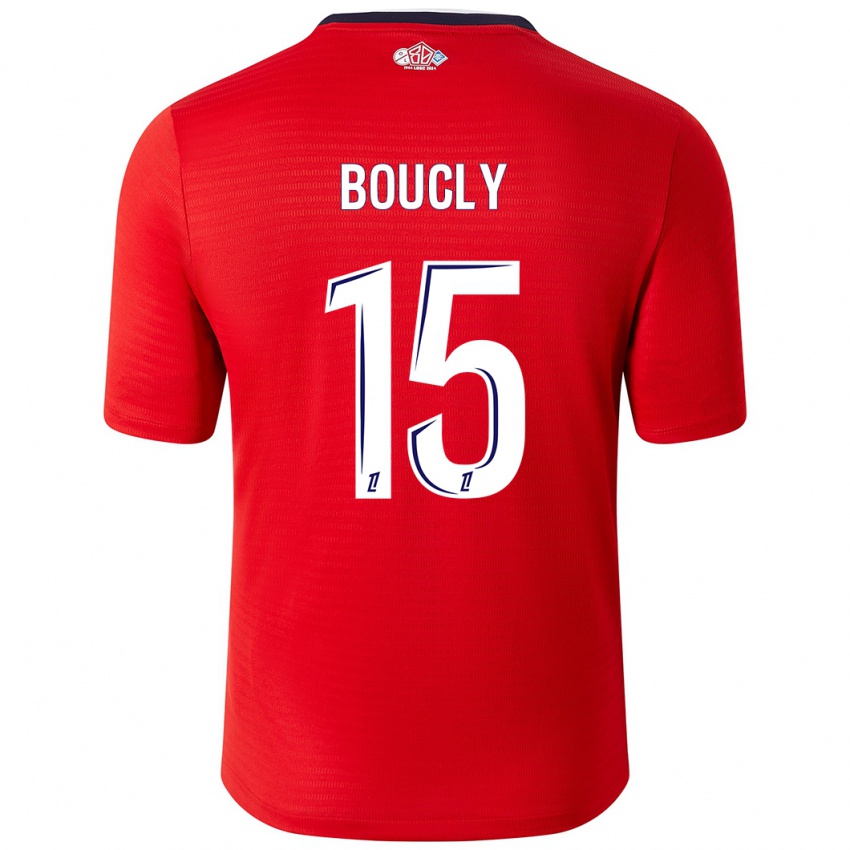 Niño Camiseta Maite Boucly #15 Rojo Blanco 1ª Equipación 2024/25 La Camisa Perú