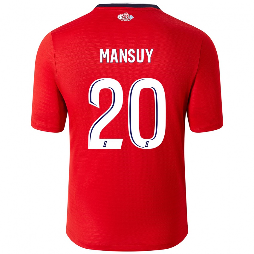 Niño Camiseta Heloise Mansuy #20 Rojo Blanco 1ª Equipación 2024/25 La Camisa Perú