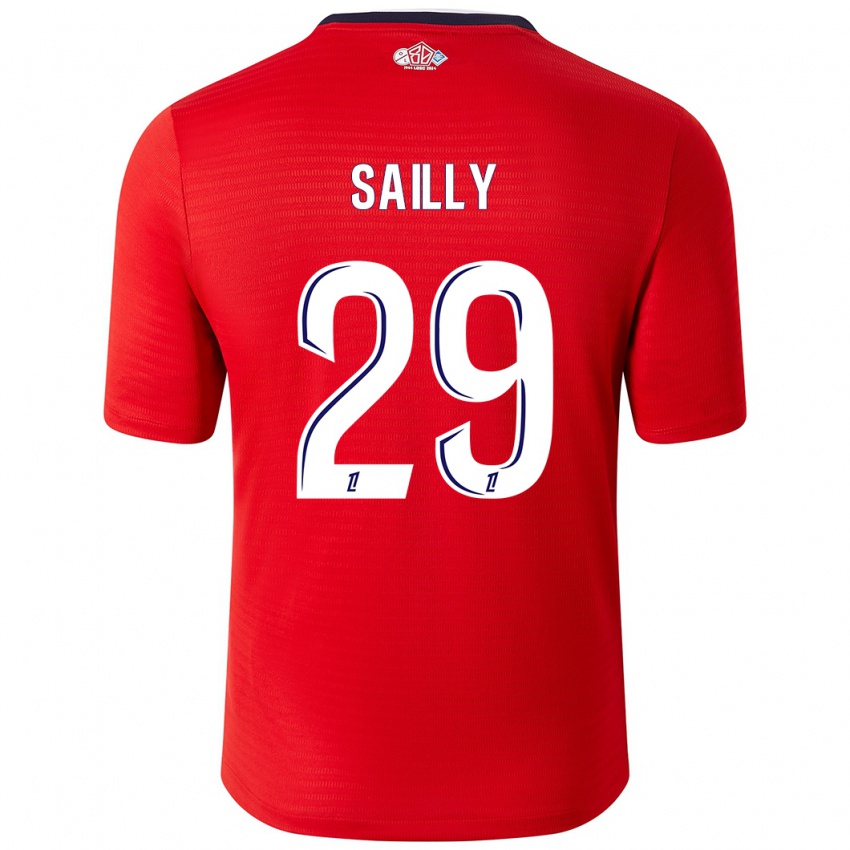 Niño Camiseta Charlotte Sailly #29 Rojo Blanco 1ª Equipación 2024/25 La Camisa Perú