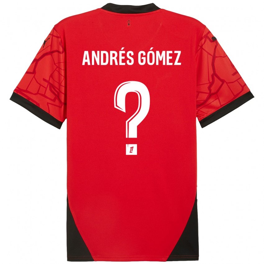 Niño Camiseta Carlos Andrés Gómez #0 Rojo Negro 1ª Equipación 2024/25 La Camisa Perú