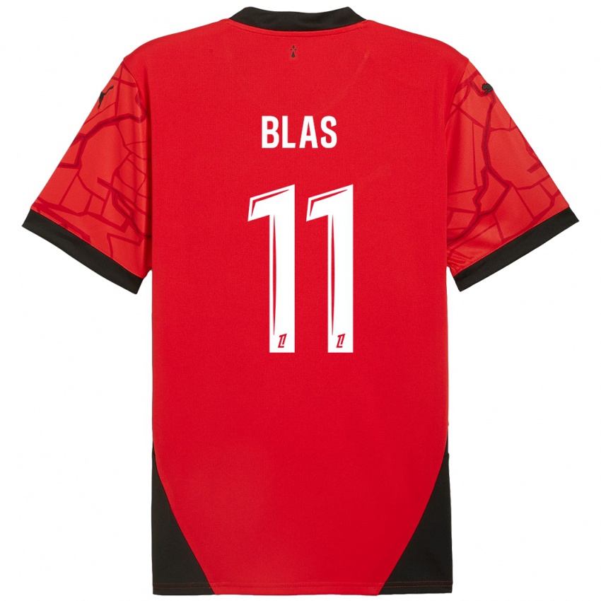 Niño Camiseta Ludovic Blas #11 Rojo Negro 1ª Equipación 2024/25 La Camisa Perú