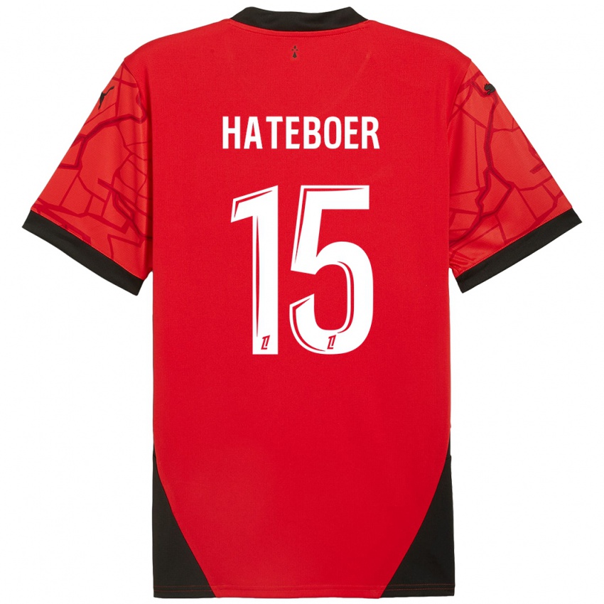 Niño Camiseta Hans Hateboer #15 Rojo Negro 1ª Equipación 2024/25 La Camisa Perú