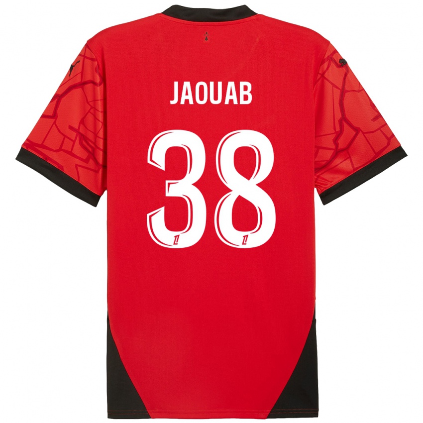 Niño Camiseta Mohamed Jaouab #38 Rojo Negro 1ª Equipación 2024/25 La Camisa Perú