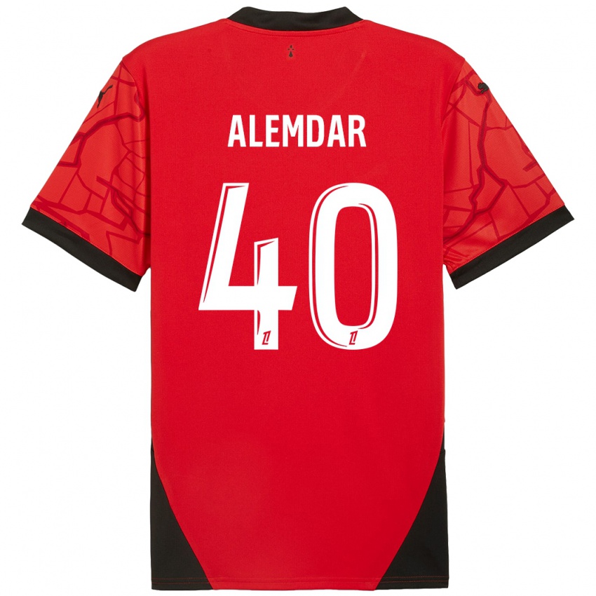 Niño Camiseta Doğan Alemdar #40 Rojo Negro 1ª Equipación 2024/25 La Camisa Perú