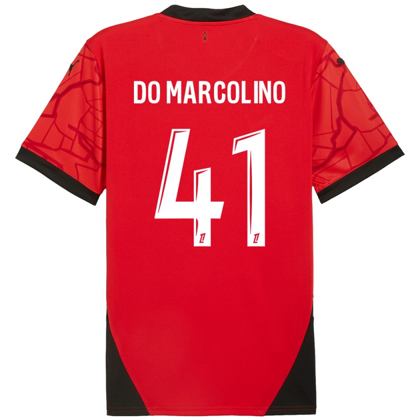 Niño Camiseta Alan Do Marcolino #41 Rojo Negro 1ª Equipación 2024/25 La Camisa Perú