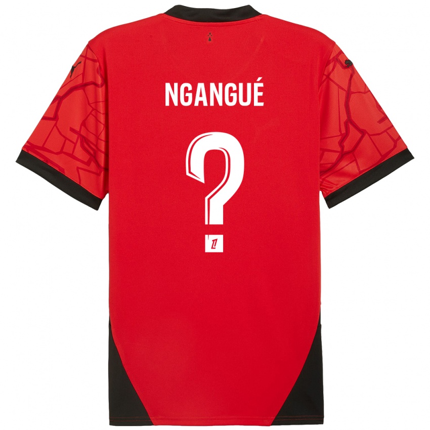 Niño Camiseta Maurice Ngangué #0 Rojo Negro 1ª Equipación 2024/25 La Camisa Perú