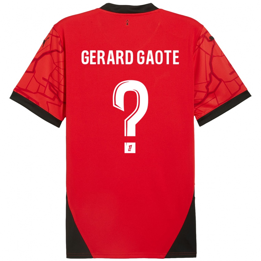 Niño Camiseta Steven Gerard Gaote #0 Rojo Negro 1ª Equipación 2024/25 La Camisa Perú