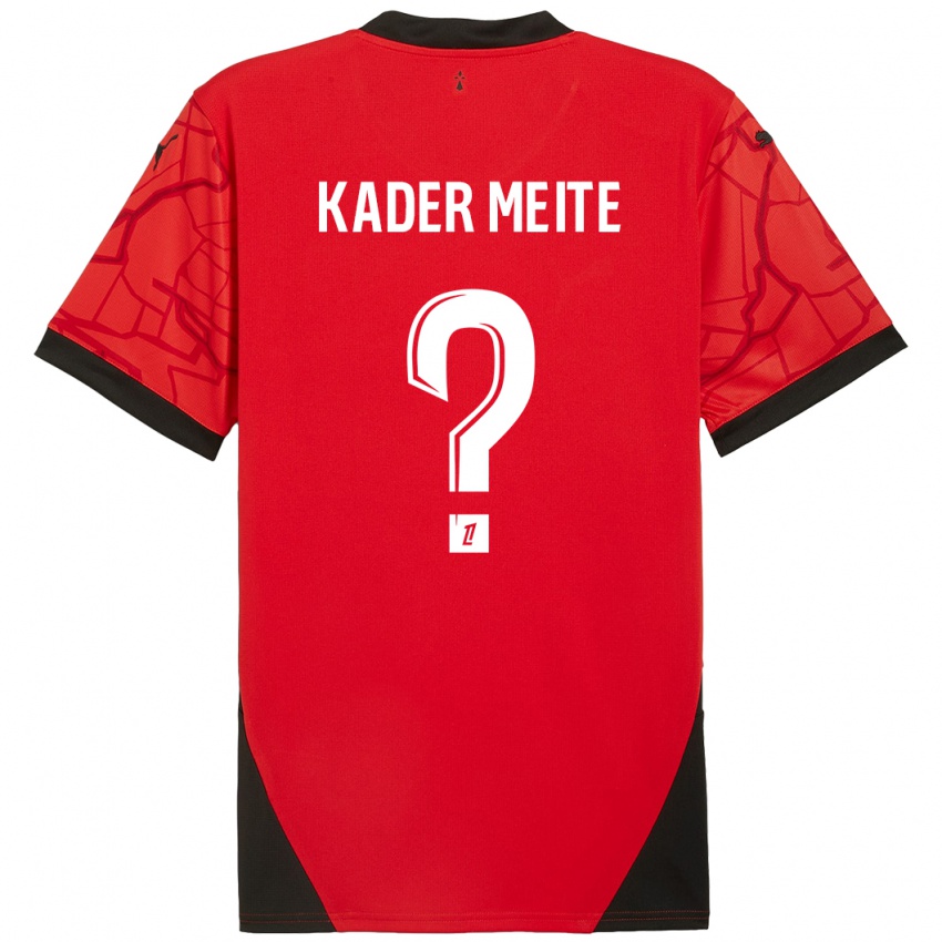 Niño Camiseta Mohamed Kader Meïté #0 Rojo Negro 1ª Equipación 2024/25 La Camisa Perú