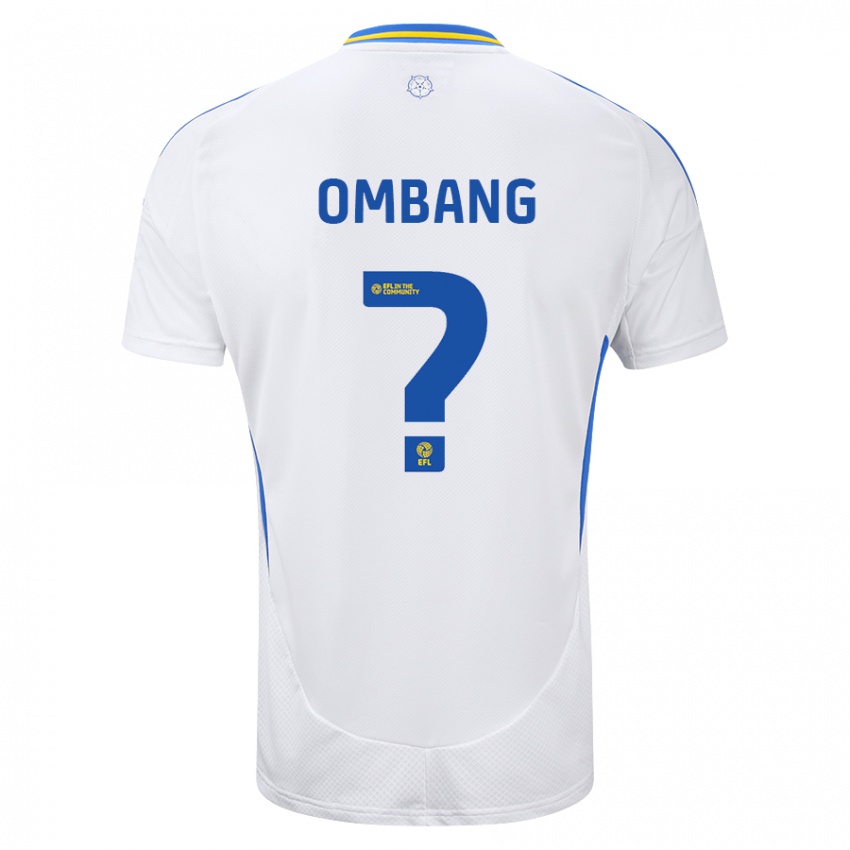 Niño Camiseta Darryl Ombang #0 Blanco Azul 1ª Equipación 2024/25 La Camisa Perú