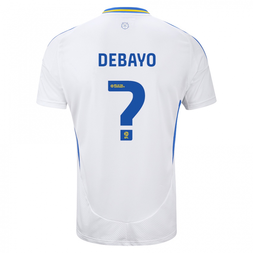 Niño Camiseta James Debayo #0 Blanco Azul 1ª Equipación 2024/25 La Camisa Perú