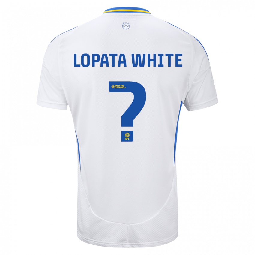 Niño Camiseta Reuben Lopata-White #0 Blanco Azul 1ª Equipación 2024/25 La Camisa Perú