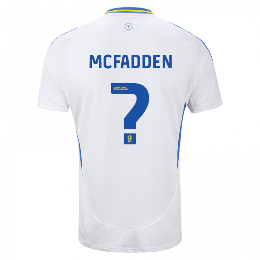 Niño Camiseta Max Mcfadden #0 Blanco Azul 1ª Equipación 2024/25 La Camisa Perú