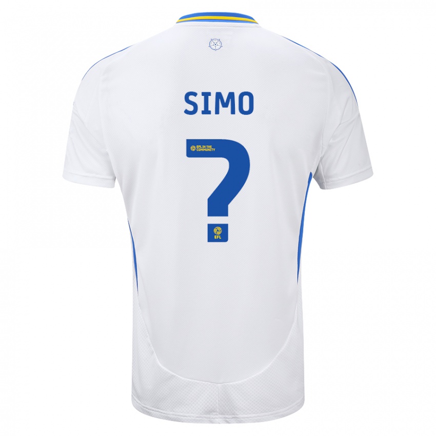 Niño Camiseta Elton Simo #0 Blanco Azul 1ª Equipación 2024/25 La Camisa Perú