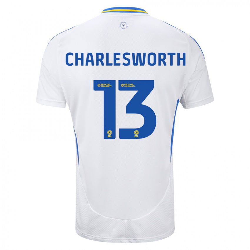 Niño Camiseta Millie Robshaw-Charlesworth #13 Blanco Azul 1ª Equipación 2024/25 La Camisa Perú