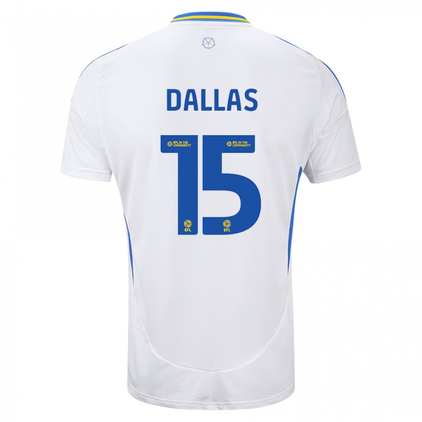 Niño Camiseta Stuart Dallas #15 Blanco Azul 1ª Equipación 2024/25 La Camisa Perú