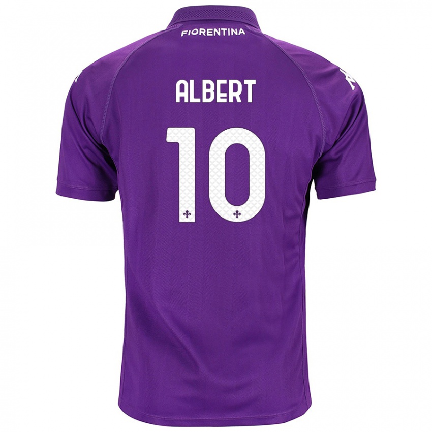 Niño Camiseta Albert Gudmundsson #10 Morado 1ª Equipación 2024/25 La Camisa Perú