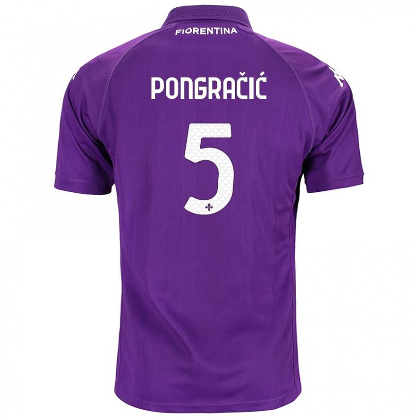 Niño Camiseta Marin Pongračić #5 Morado 1ª Equipación 2024/25 La Camisa Perú