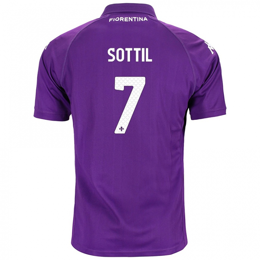 Niño Camiseta Riccardo Sottil #7 Morado 1ª Equipación 2024/25 La Camisa Perú