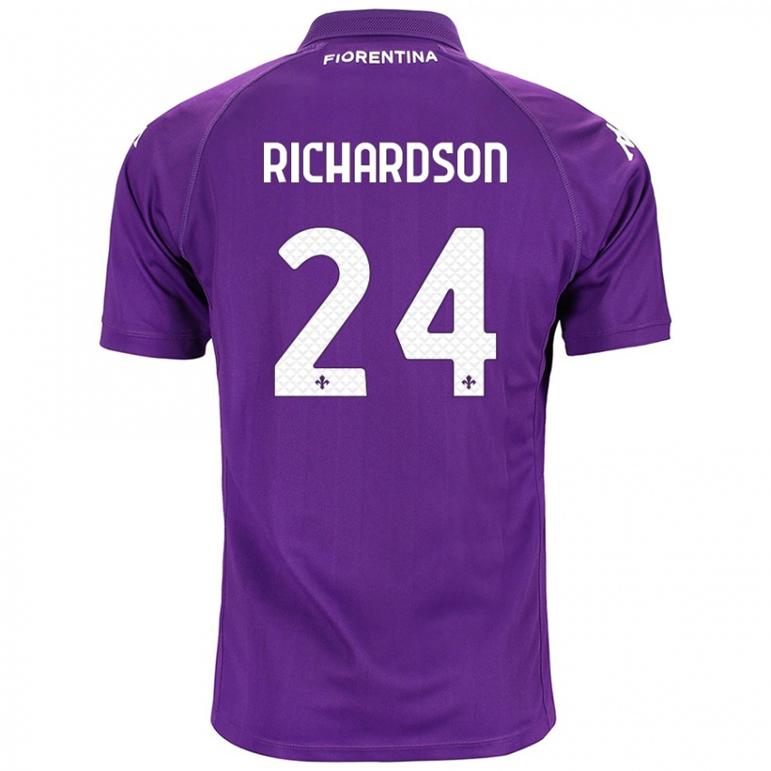 Niño Camiseta Amir Richardson #24 Morado 1ª Equipación 2024/25 La Camisa Perú