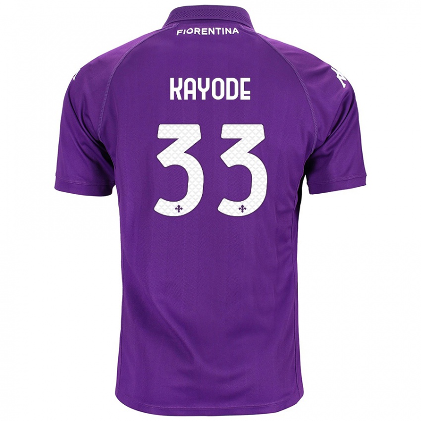 Niño Camiseta Michael Kayode #33 Morado 1ª Equipación 2024/25 La Camisa Perú