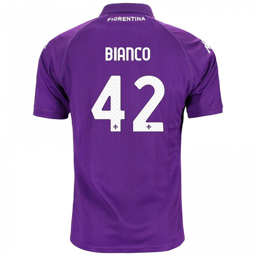 Niño Camiseta Alessandro Bianco #42 Morado 1ª Equipación 2024/25 La Camisa Perú