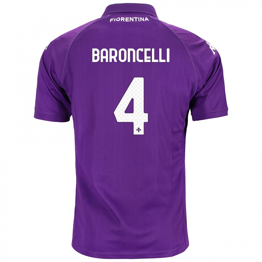 Niño Camiseta Leonardo Baroncelli #4 Morado 1ª Equipación 2024/25 La Camisa Perú