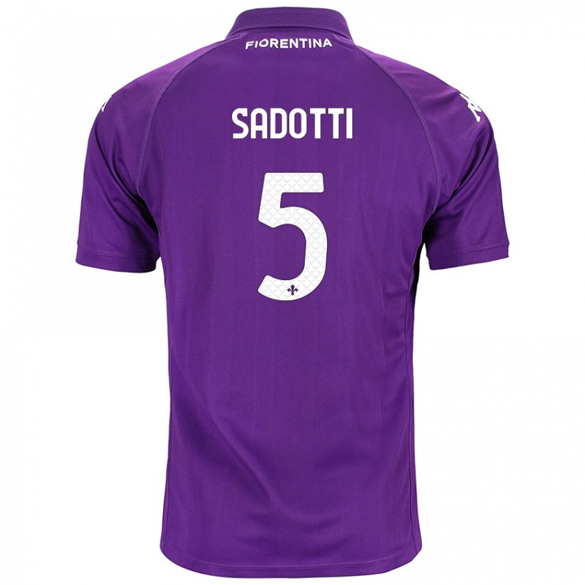 Niño Camiseta Edoardo Sadotti #5 Morado 1ª Equipación 2024/25 La Camisa Perú