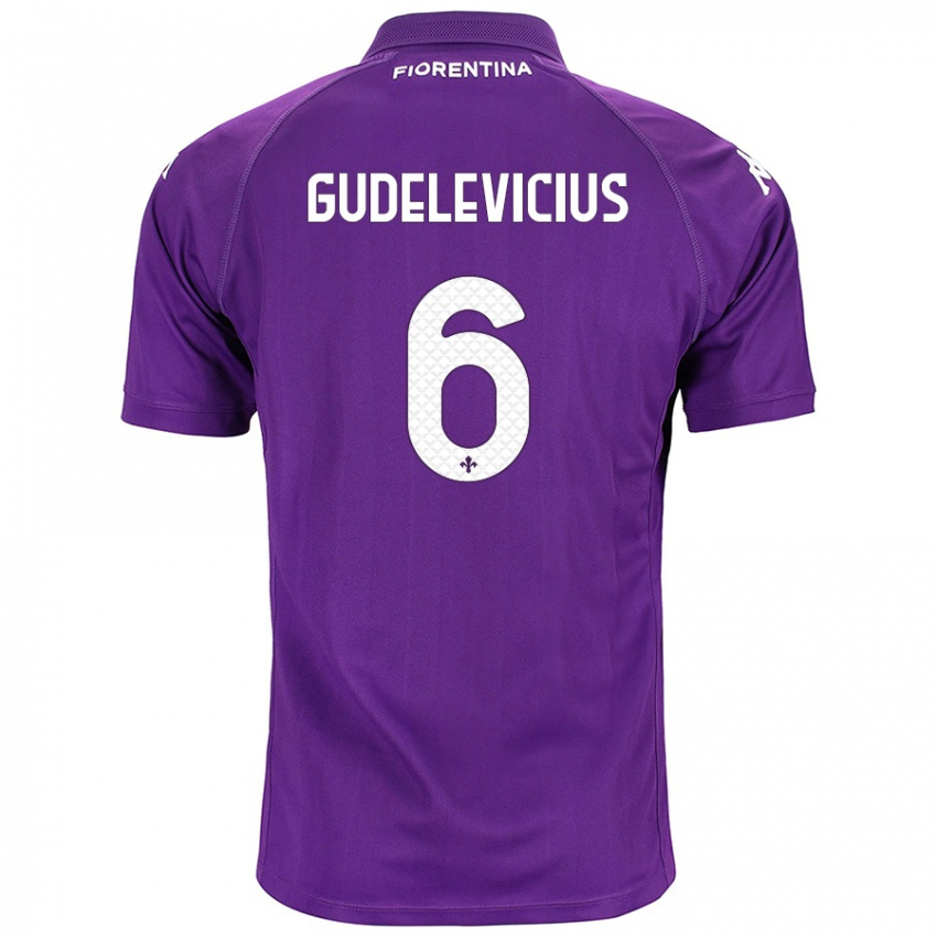 Niño Camiseta Ernestas Gudelevicius #6 Morado 1ª Equipación 2024/25 La Camisa Perú