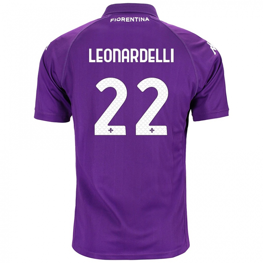 Niño Camiseta Pietro Leonardelli #22 Morado 1ª Equipación 2024/25 La Camisa Perú