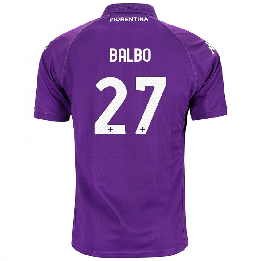 Niño Camiseta Luis Balbo #27 Morado 1ª Equipación 2024/25 La Camisa Perú