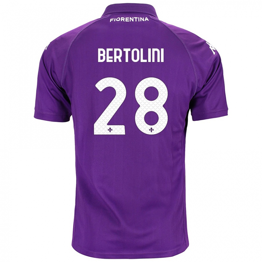 Niño Camiseta Gabriele Bertolini #28 Morado 1ª Equipación 2024/25 La Camisa Perú