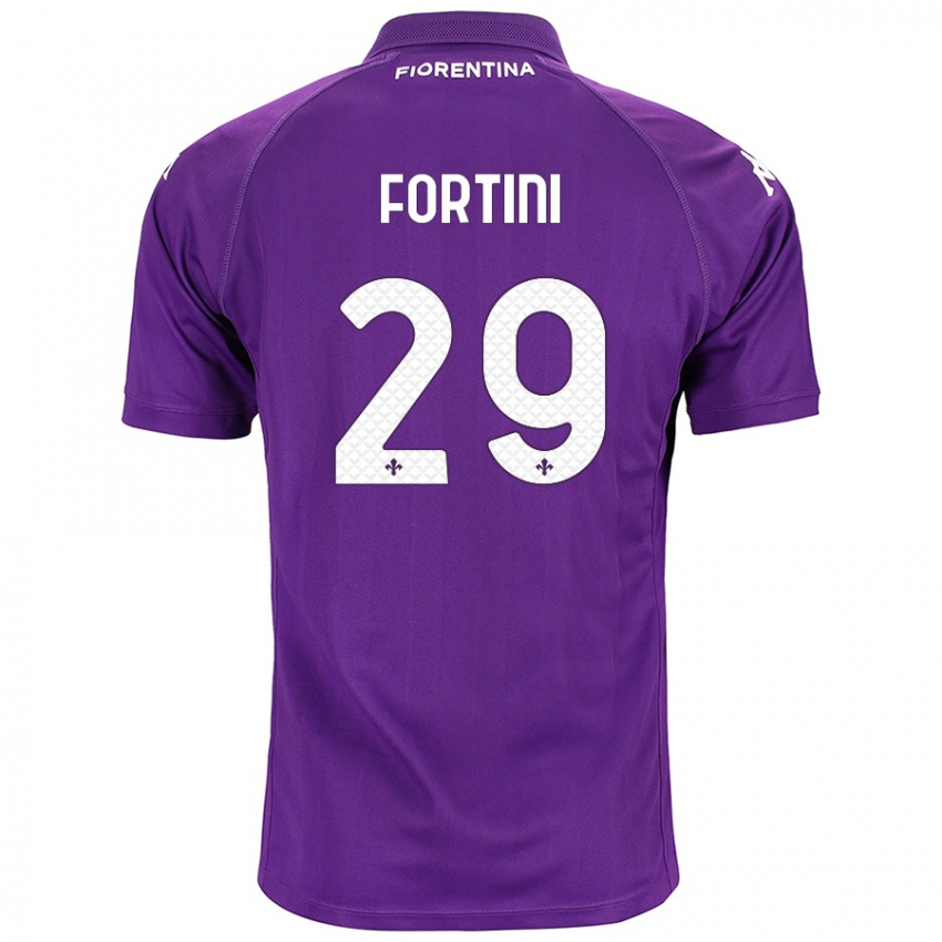 Niño Camiseta Niccolò Fortini #29 Morado 1ª Equipación 2024/25 La Camisa Perú