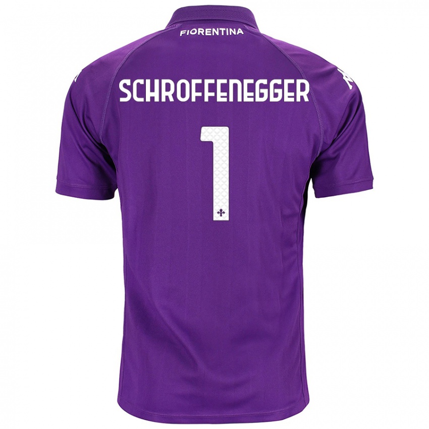 Niño Camiseta Katja Schroffenegger #1 Morado 1ª Equipación 2024/25 La Camisa Perú