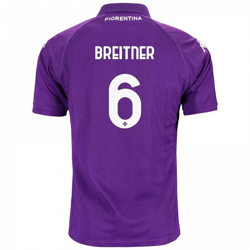 Niño Camiseta Stephanie Breitner #6 Morado 1ª Equipación 2024/25 La Camisa Perú