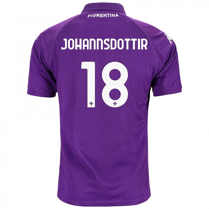 Niño Camiseta Alexandra Jóhannsdóttir #18 Morado 1ª Equipación 2024/25 La Camisa Perú