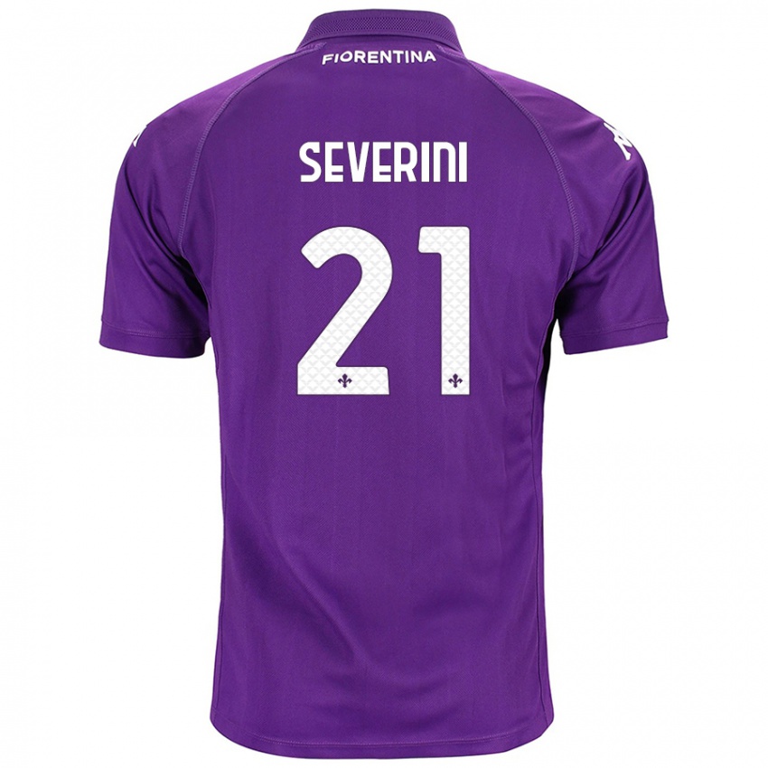 Niño Camiseta Emma Severini #21 Morado 1ª Equipación 2024/25 La Camisa Perú